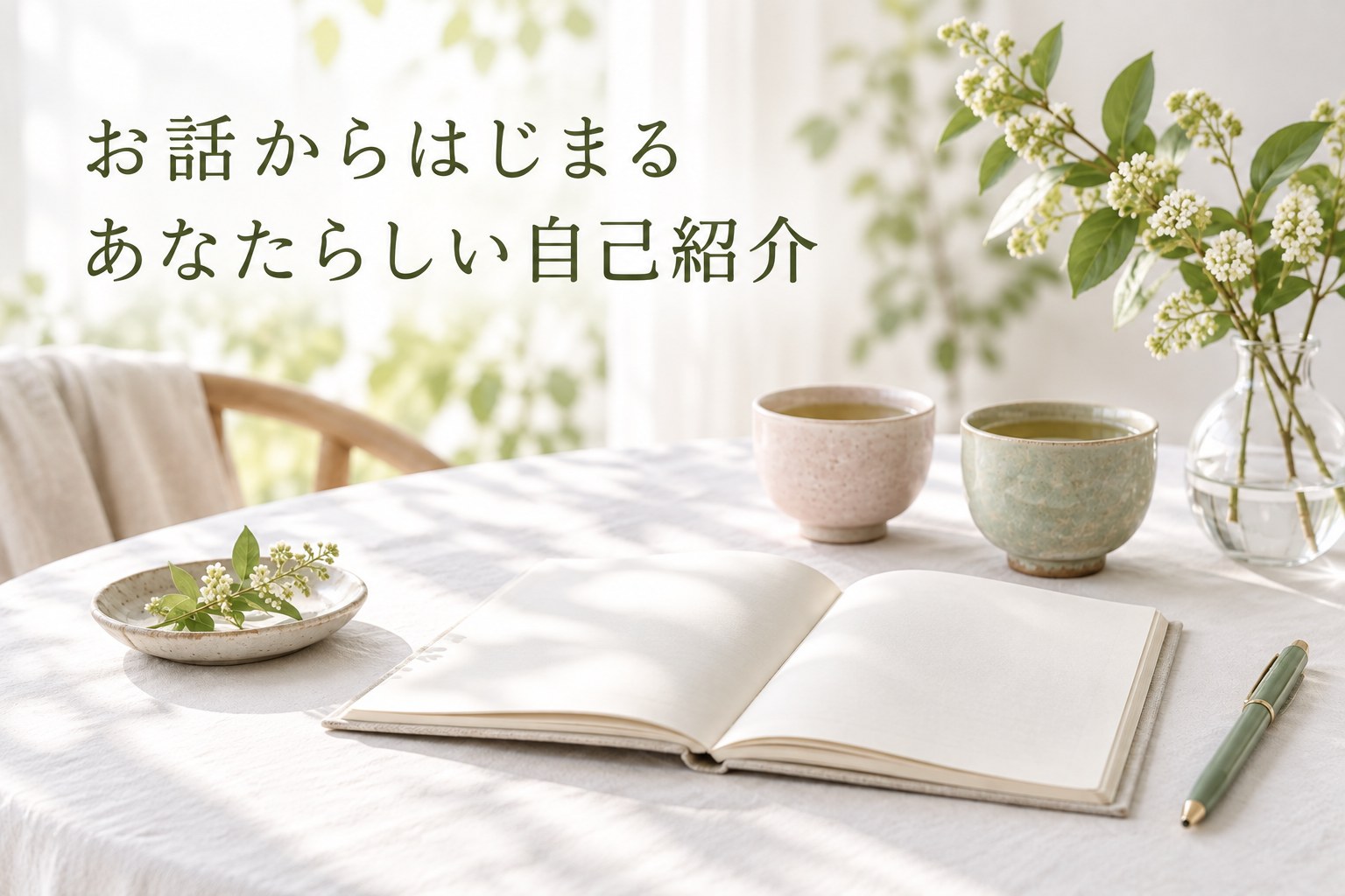 お話からはじまる　あなたらしい自己紹介（AI生成イメージ）